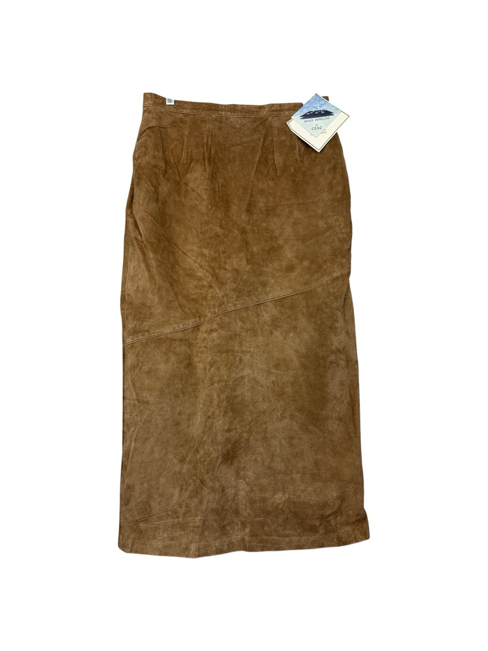 NWT Vintage Brown Suede Midi Skirt